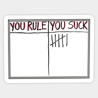 Stranger Things: You Rule You Suck Sticker